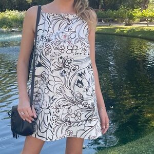 Zara Womens Beaded Mini Dress